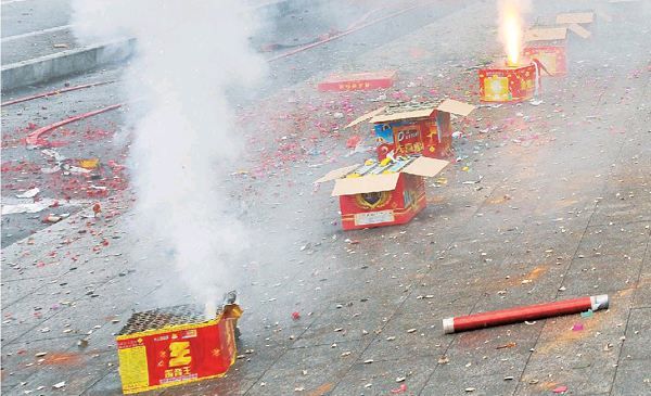 一掛鞭炮帶走多少清新空氣？